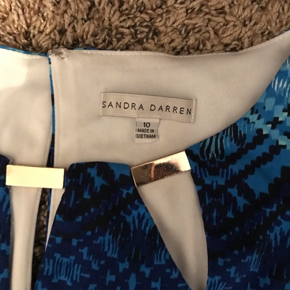 Sandra Darren Maxi Blue, Teal, Green Dress 👗 - Picture 7 of 13